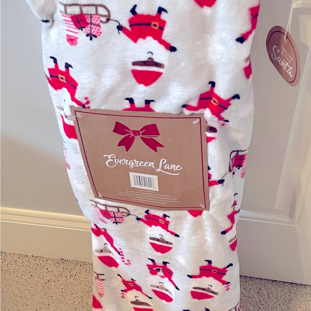 Hot PINK santa throw